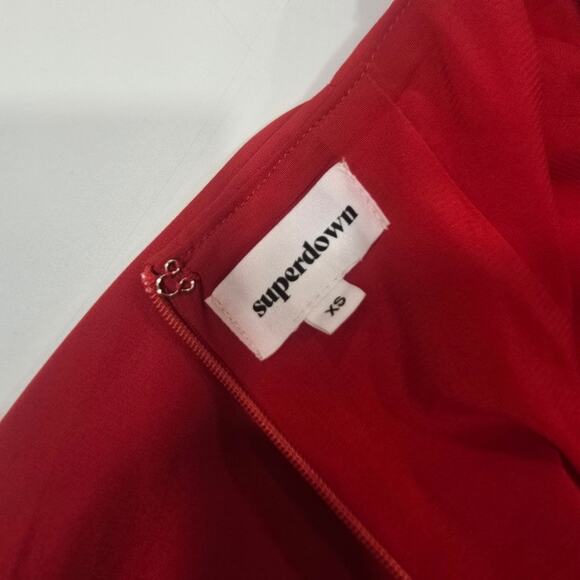 Superdown Dixie Backless Dress in Red XS - Picture 10 of 12